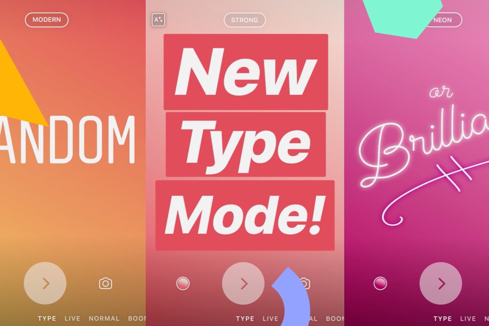 Image result for type mode instagram stories