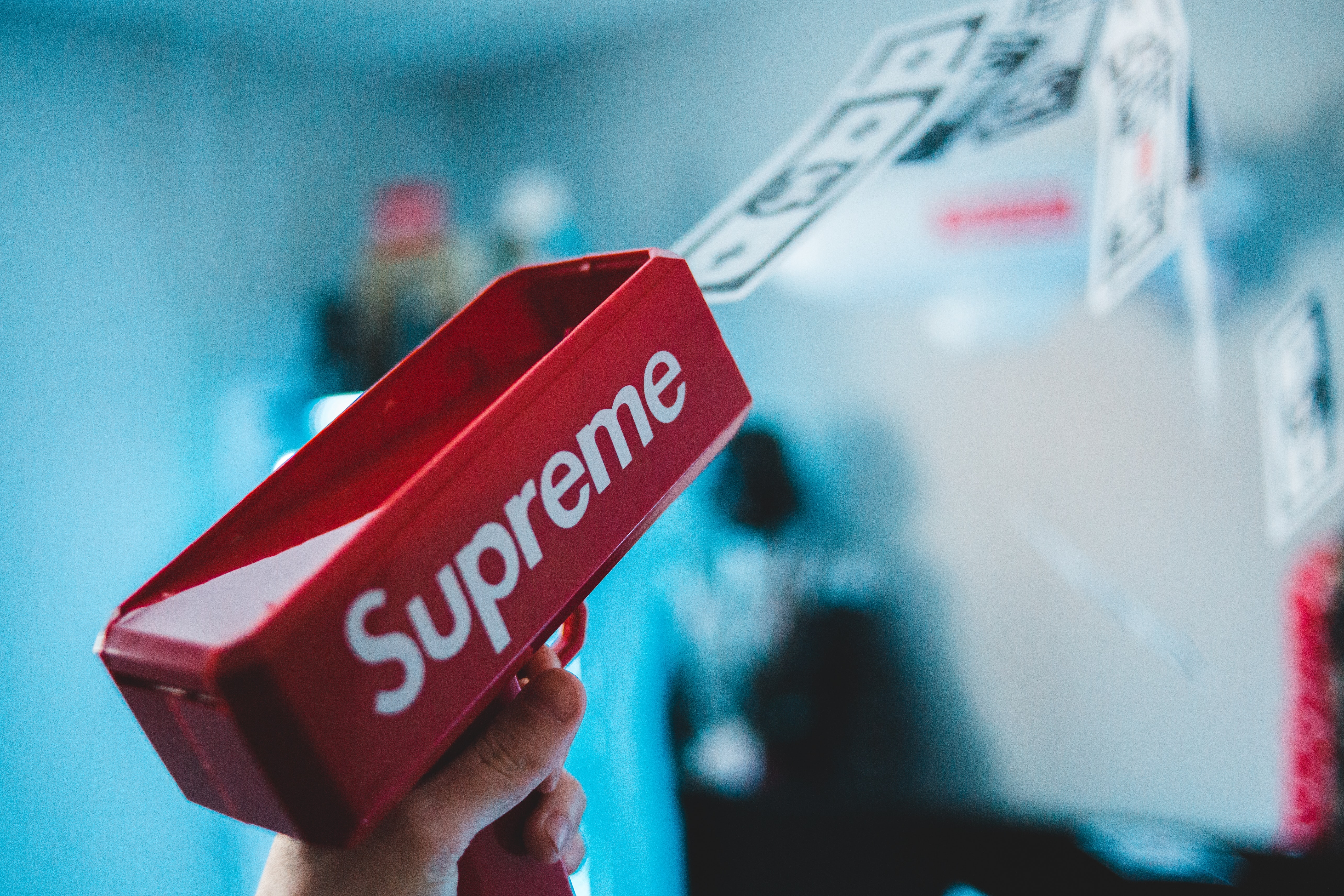 rectangular red Supreme container