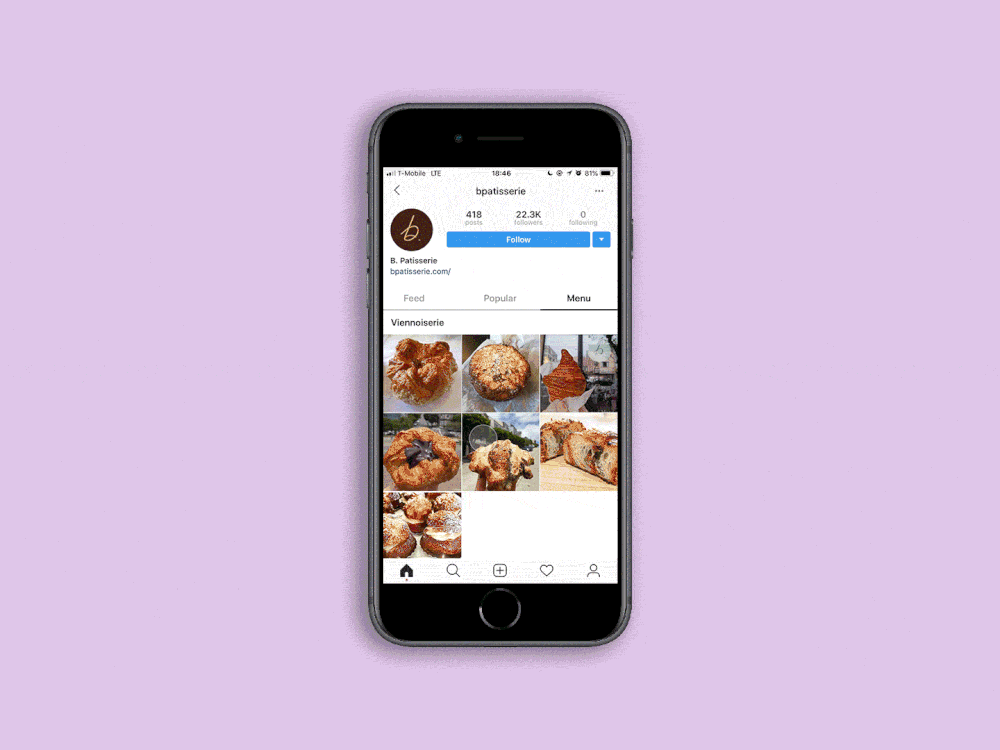 Image result for instagram food scrolling gif