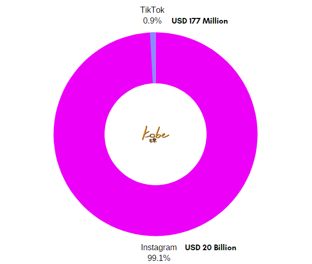 Global Ad Spend on Instagram vs TikTok, 2019 and Influencer Marketing