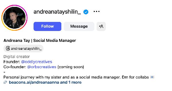 Andreana Tay (@andreanatayshilin_) – 47K followers