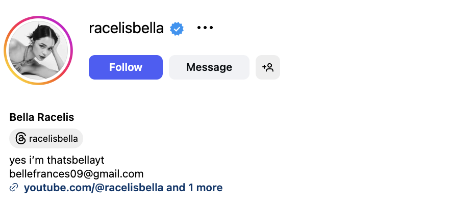 Bella Racelis (@racelisbella) – 811K followers