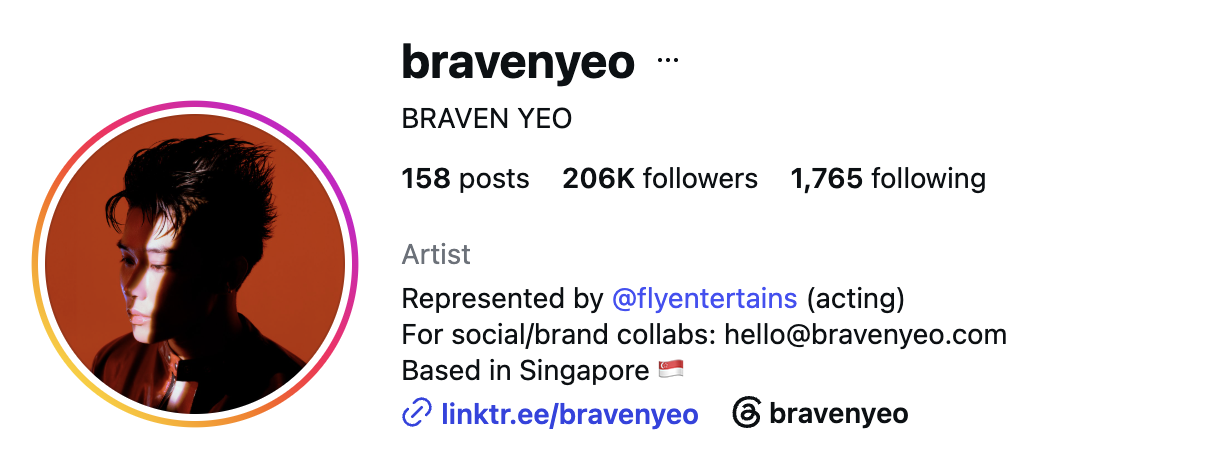 Braven Yeo (@bravenyeo) — 206K Followers
