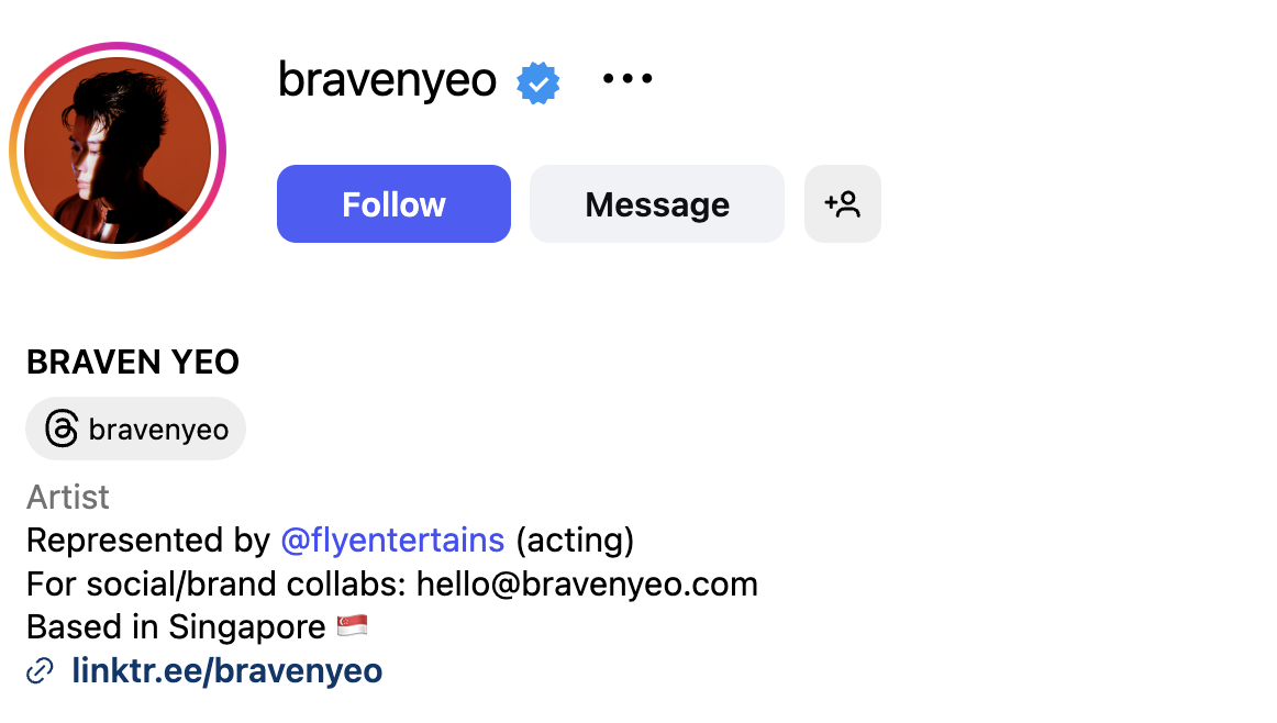 Braven Yeo (@bravenyeo) – 218K Followers