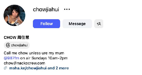 Chow (@chowjiahui) – 94K followers