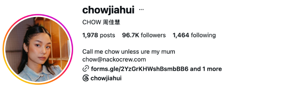 Chow Jiahui (@chowjiahui) — 96.7K Followers