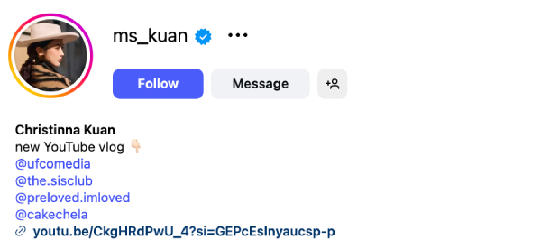 Christinna Kuan (@ms_kuan) – 916K Followers