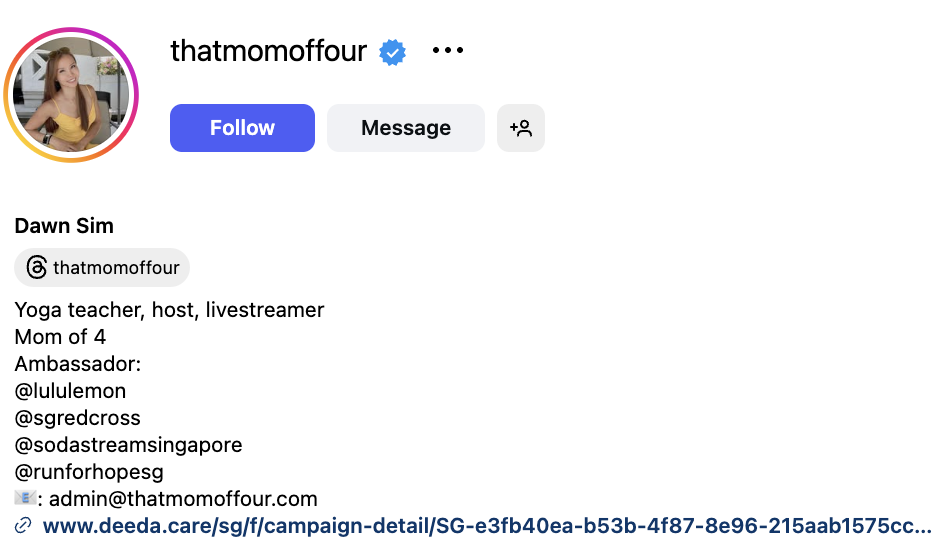 Dawn Sim (@thatmomoffour) – 71.2K followers