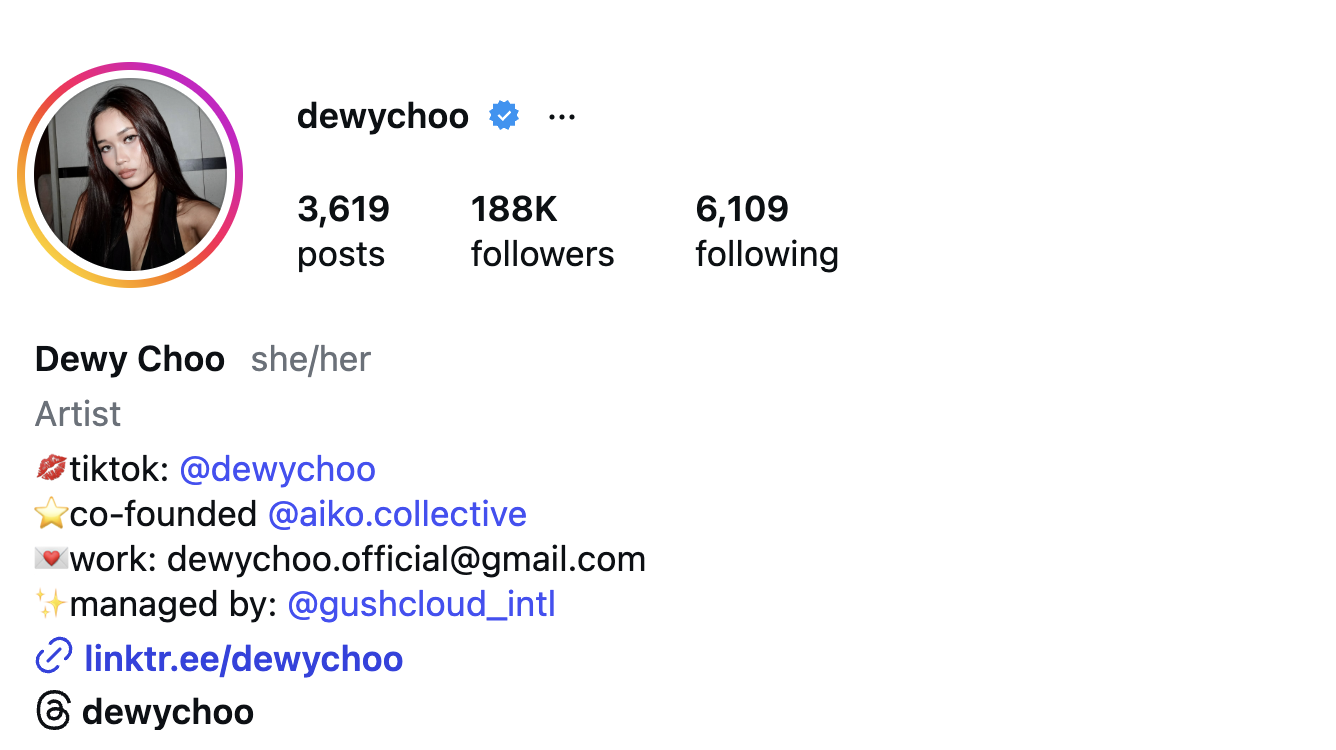 Dewy Choo (@dewychoo) – 188K Followers