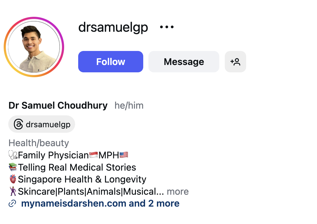 Dr Samuel Choudhury (@drsamuelgp) – 441K Followers