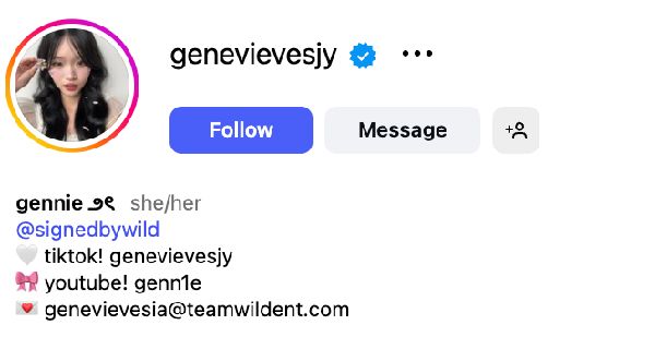 Genevieve (@genevievesjy) – 54.7K Followers