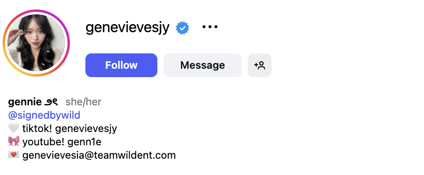 Genevieve (@genevievesjy) – 54.7K Followers