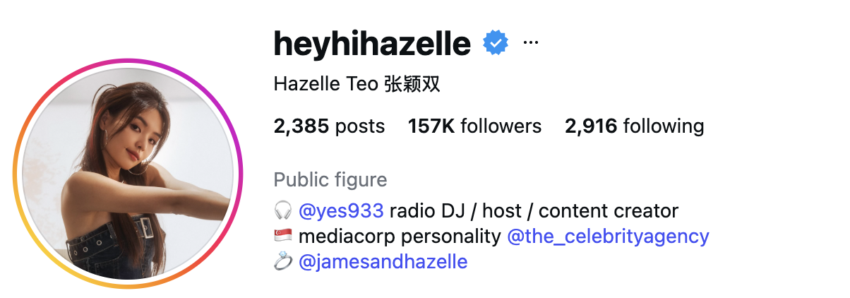 Hazelle Teo (@heyhihazelle ) — 157K Followers