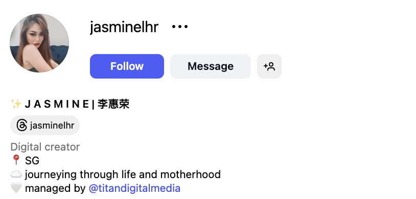 Jasmine (@jasminelhr) – 133K followers