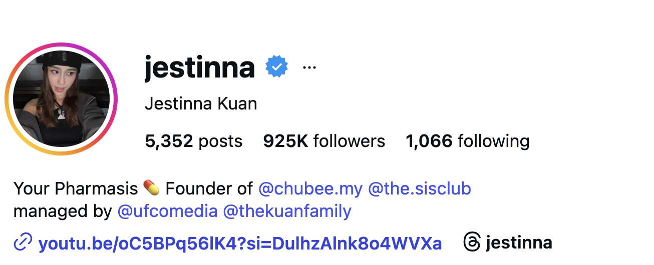Jestinna Kuan (@jestinna) – 925K Followers