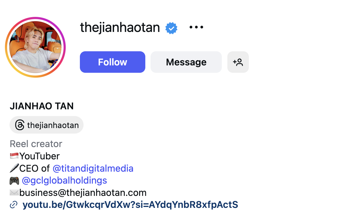 Jianhao Tan (@thejianhaotan) – 737K Followers