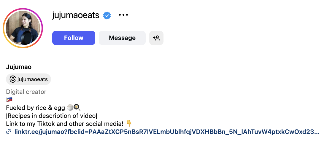 Juri Imao (@jujumaoeats) – 2.1M followers