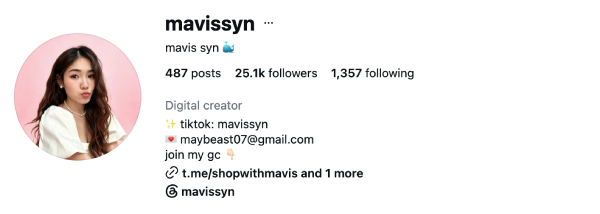 Mavis Syn (@mavissyn) — 25.1K Followers