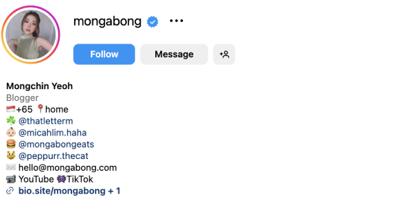 Mongchin Yeoh (@mongabong) – 316K followers