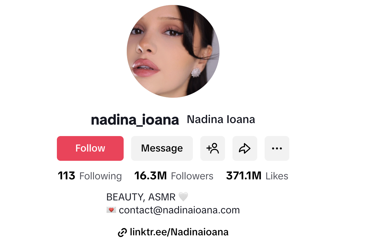 Nadina Ioana (@nadina_ioana) – 16.3M Followers