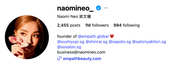 Naomi Neo (@naomineo_) — 1M Followers