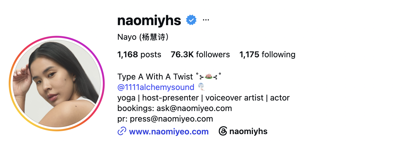 Naomi Yeo (@naomiyhs) — 76.3K Followers
