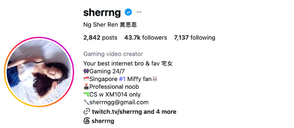 Ng Sher Ren (@sherrng) — 43.7K Followers