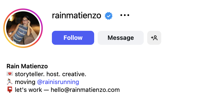 Rain Matienzo (@rainmatienzo) – 26.3K followers
