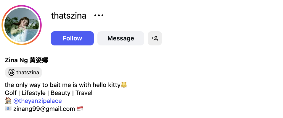 Zina Ng (thatszina) – 63.7K followers